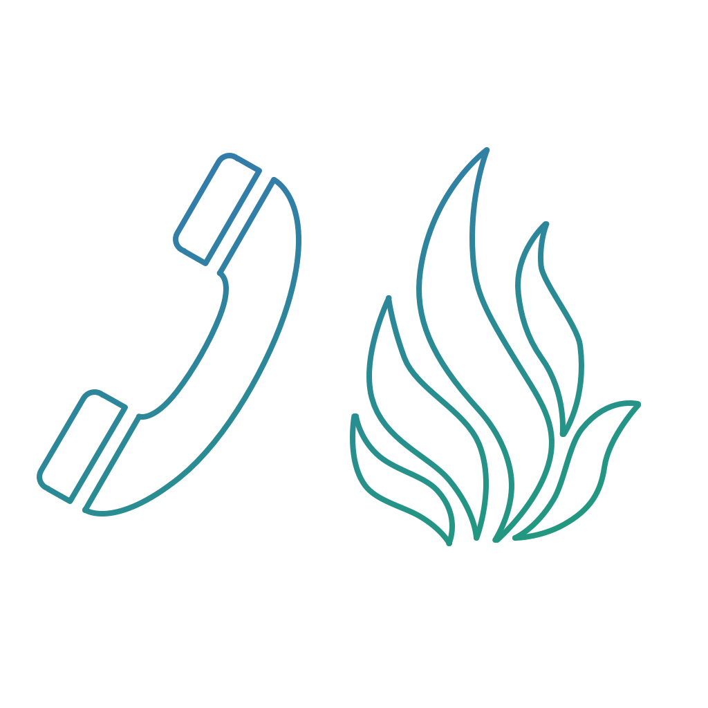 Fire Refuge Icon Graduated
